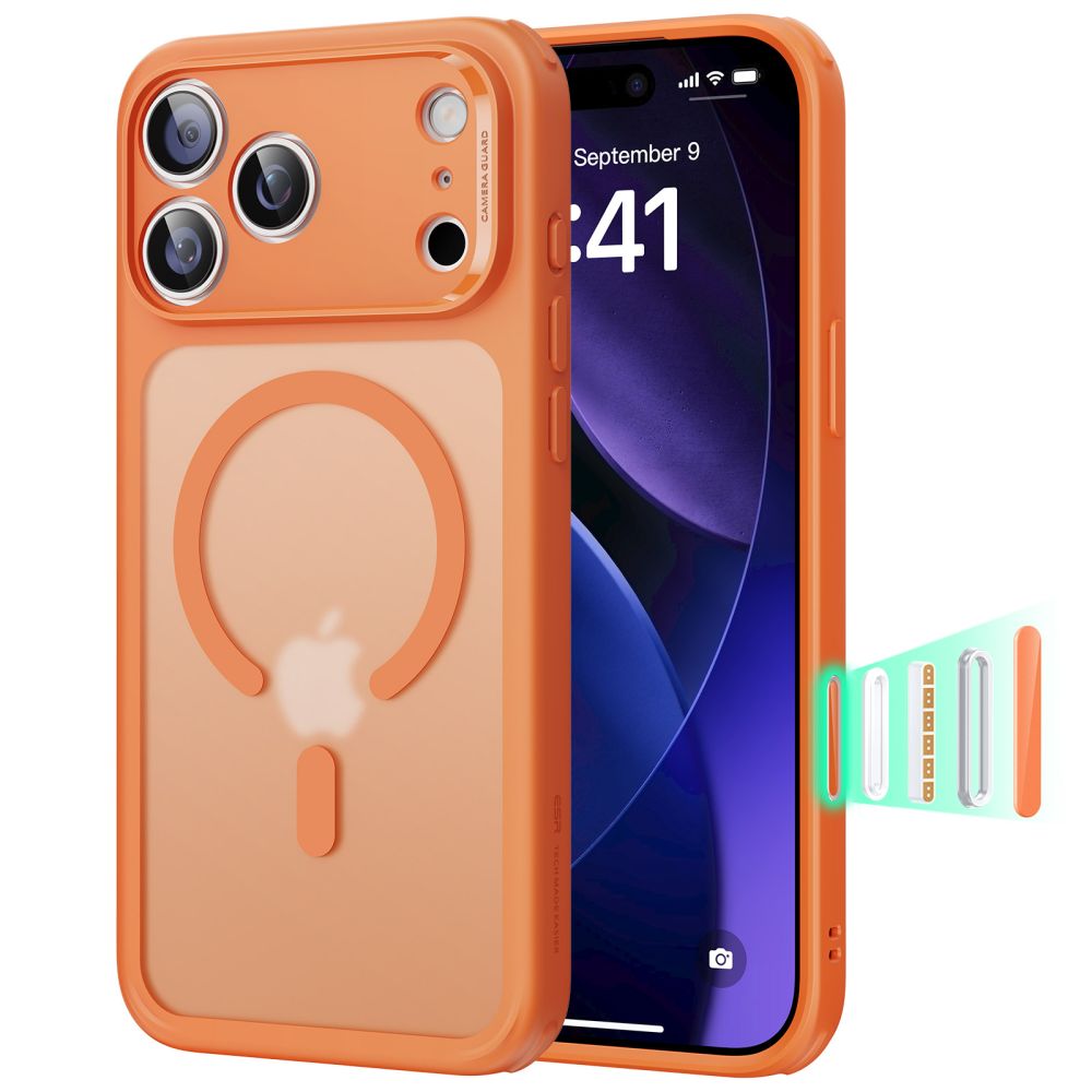 ESR ESR iPhone 17 Pro Max Skal MagSafe Classic Hybrid Frosted Orange