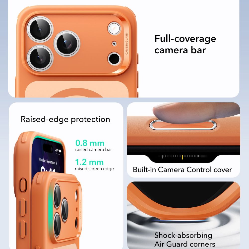 ESR ESR iPhone 17 Pro Max Skal MagSafe Classic Hybrid Frosted Orange
