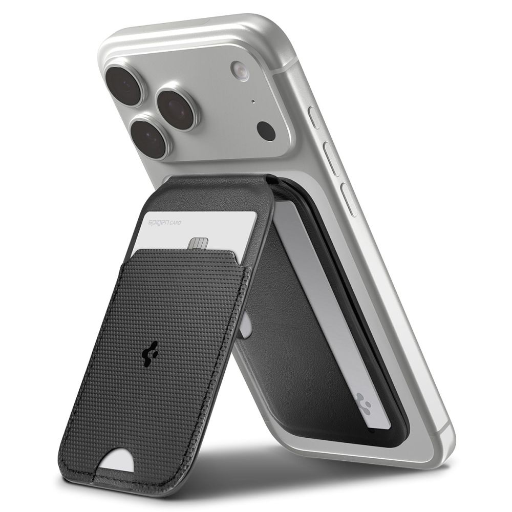 Spigen Spigen Magnetsik MagSafe Korthållare Slim Fold Tripod Svart