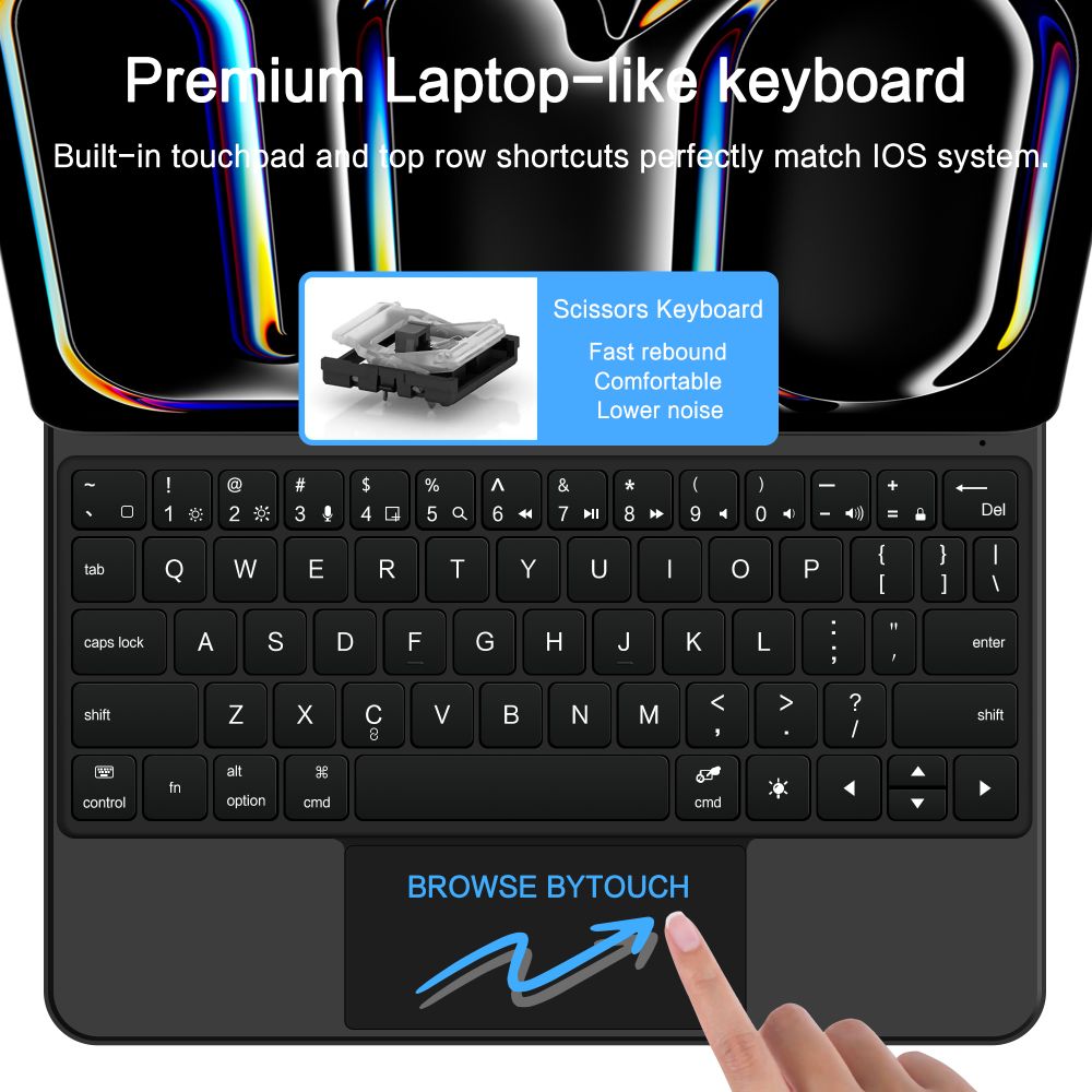 Tech-Protect Tech-Protect iPad Pro 13 2025/2024 Fodral SC Tangentbord Svart