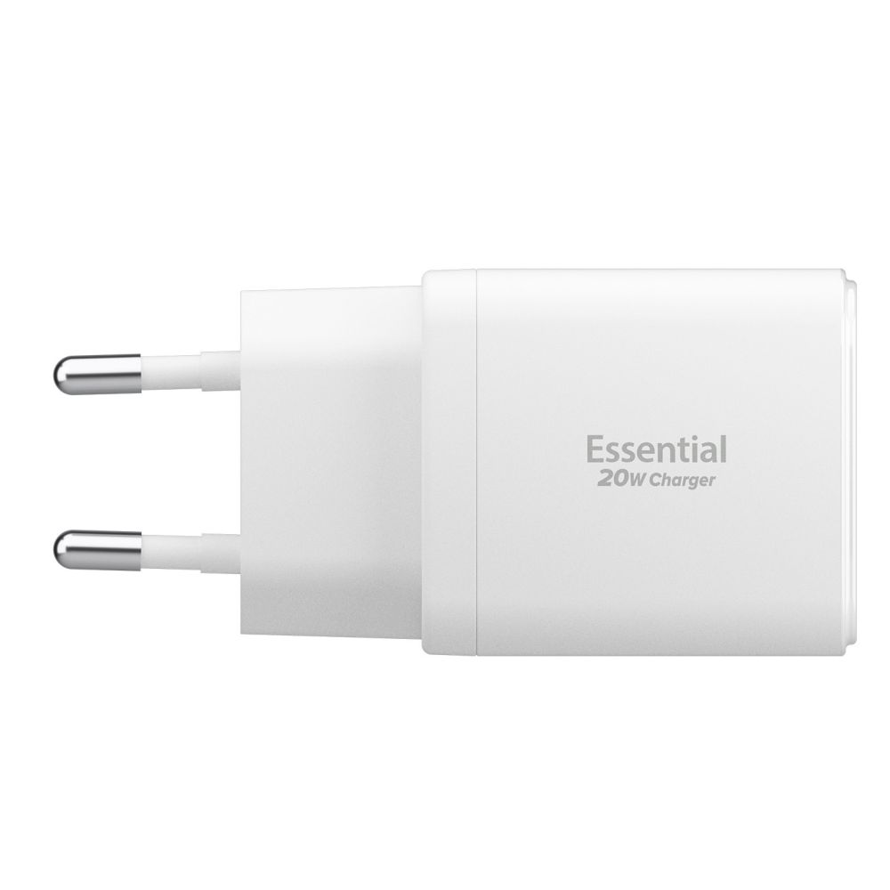 Spigen Spigen 20W Väggladdare USB-C / USB-A Essential Vit