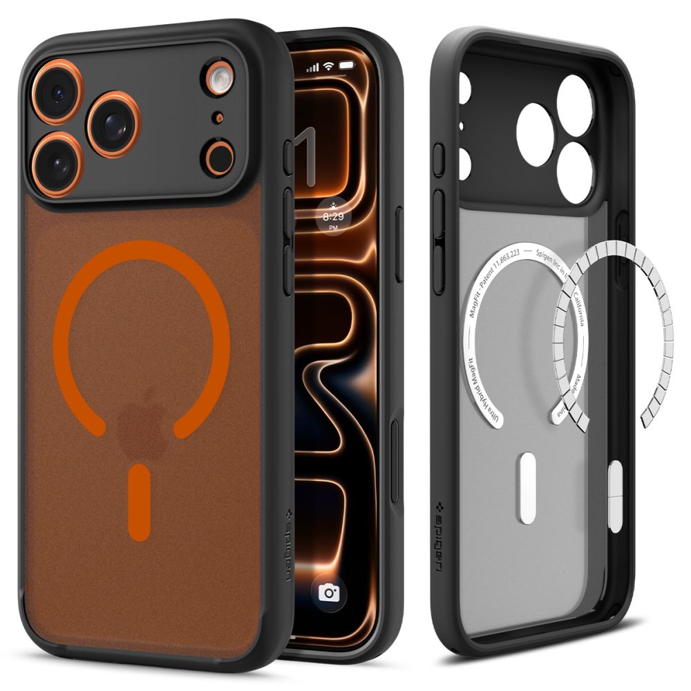 Spigen Spigen iPhone 17 Pro Skal MagSafe Ultra Hybrid Svart / Orange