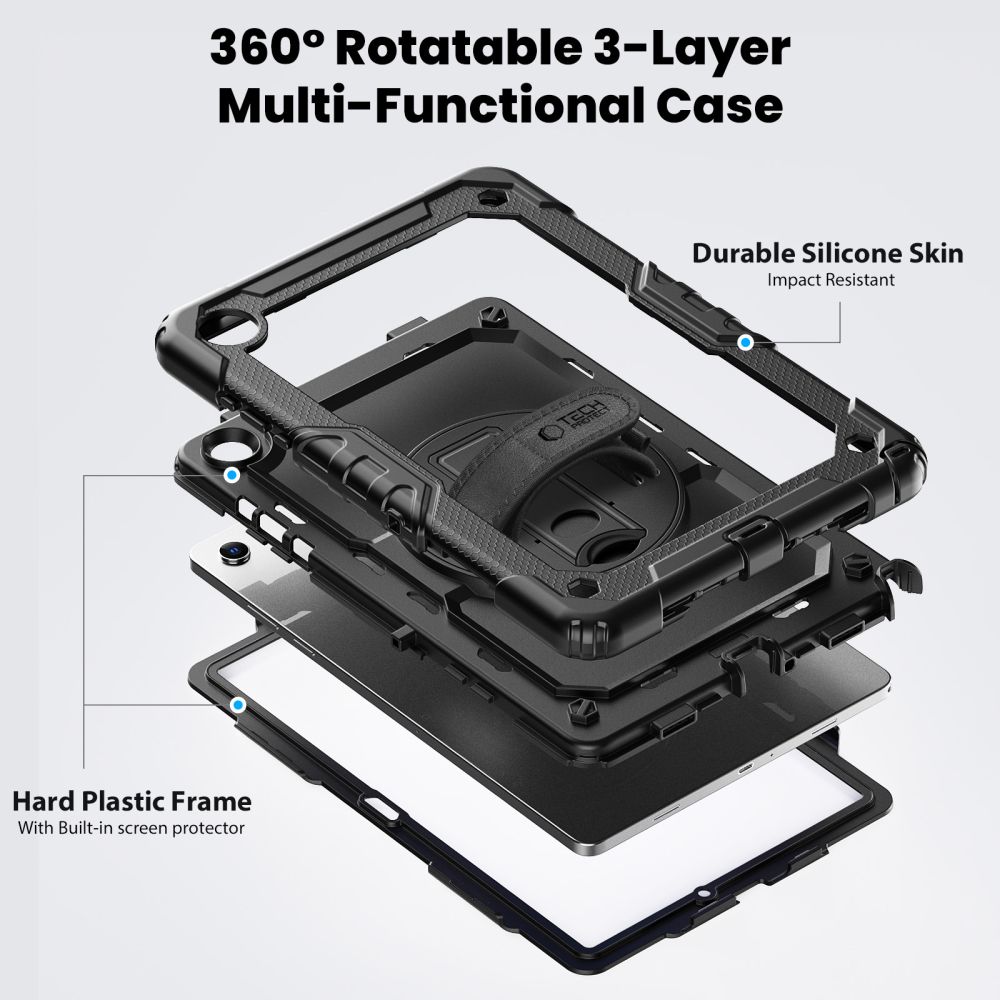 Tech-Protect Tech-Protect Galaxy Tab A11 Plus / A9 Plus Skal 360 Solid Svart