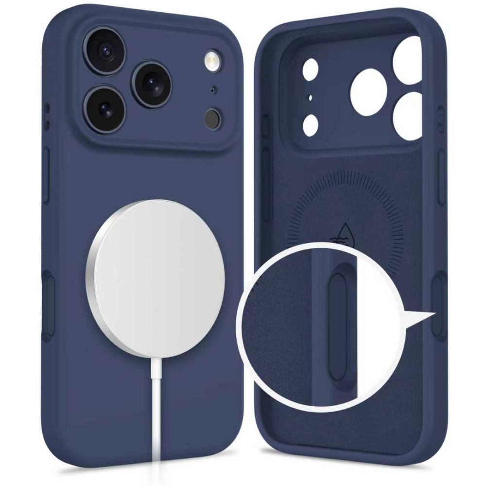 Tech-Protect Tech-Protect iPhone 17 Pro Skal MagSafe Silicone Deep Blue