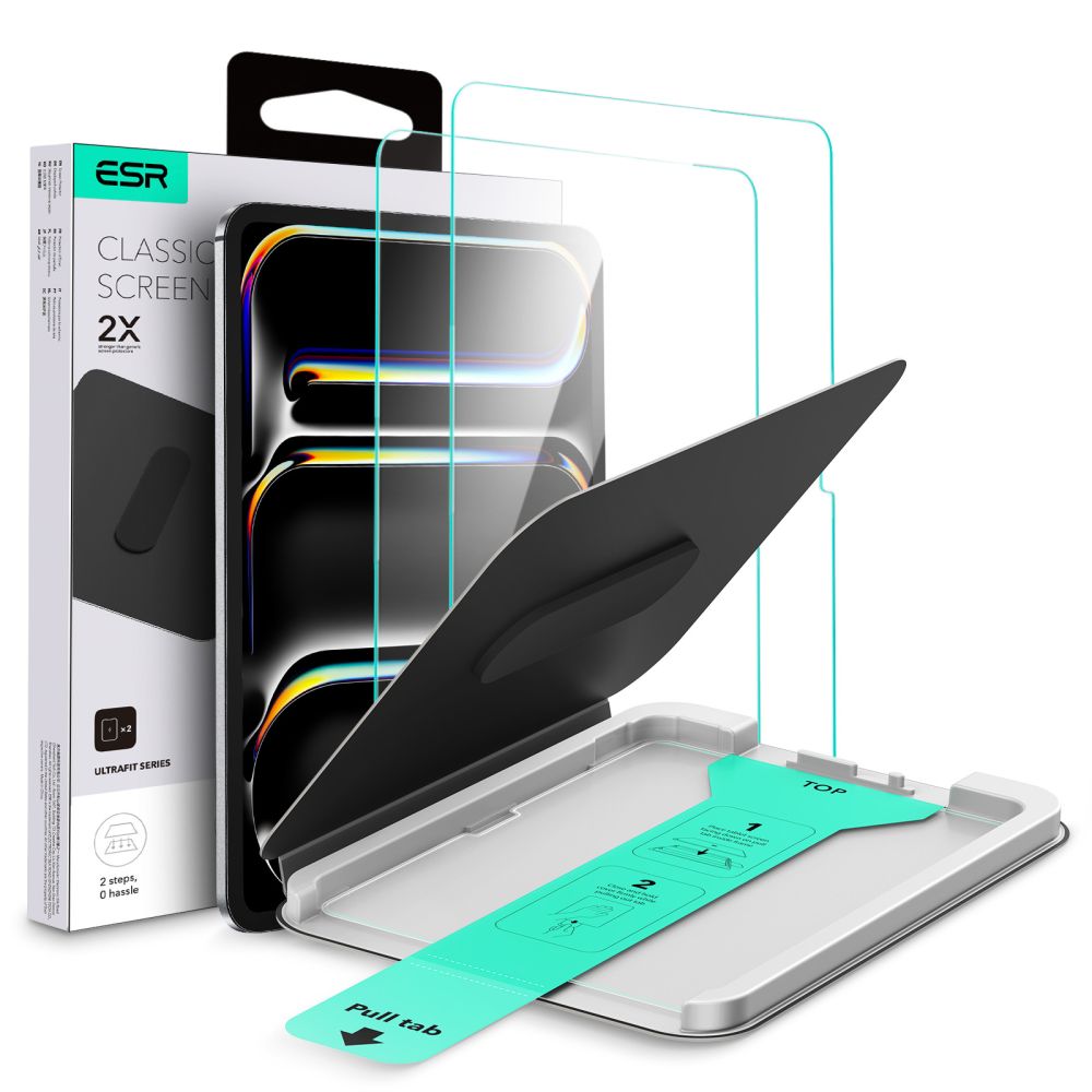 ESR ESR iPad Pro 13 2025/2024 2-PACK Skärmskydd UltraFit Härdat Glas
