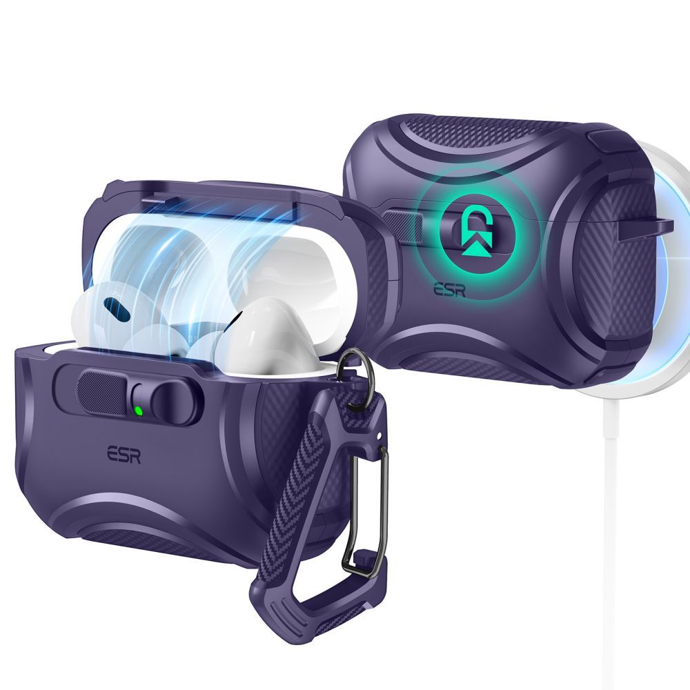 ESR ESR AirPods Pro 3 Skal MagSafe Cyber FlickLock HaloLock Lila