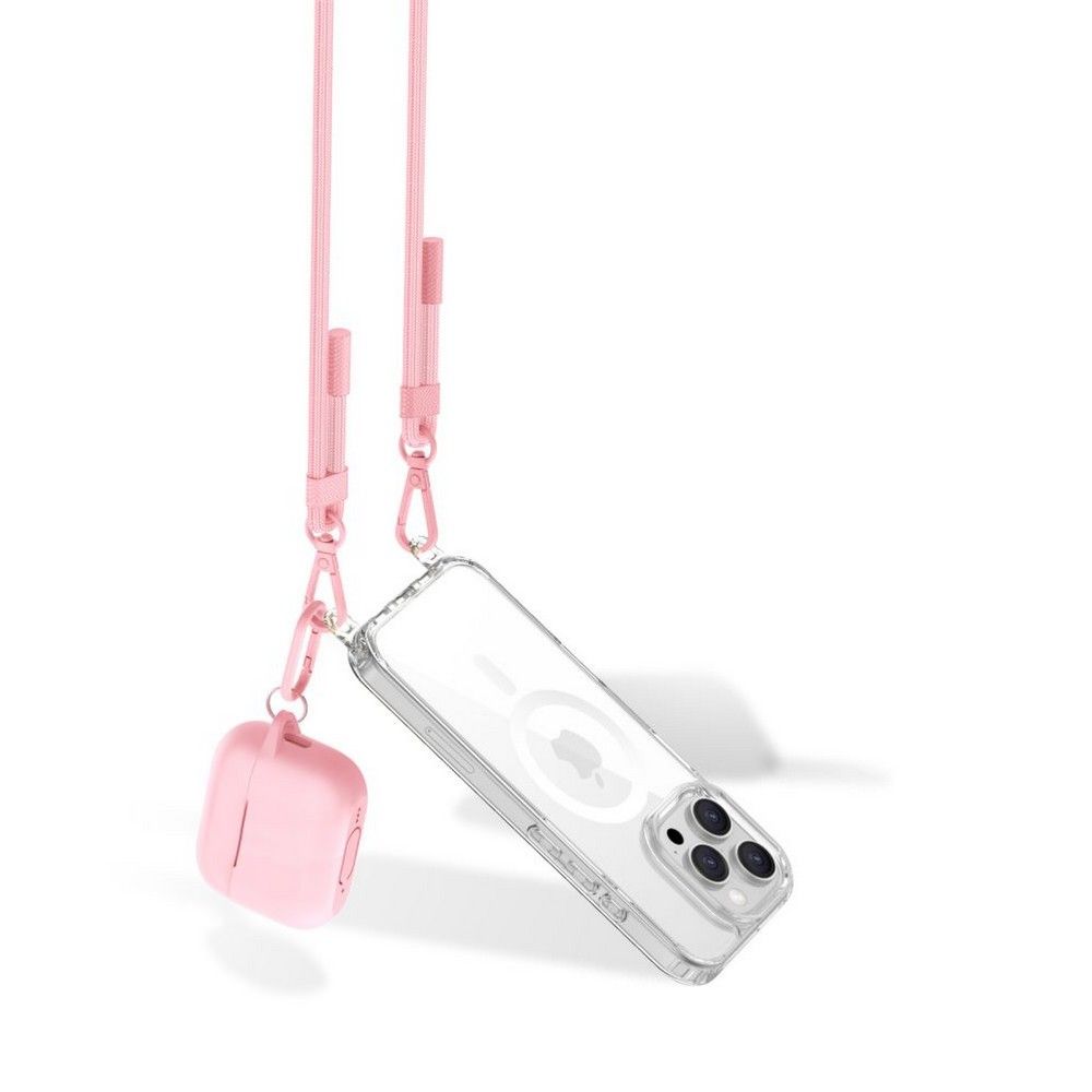 Tech-Protect Tech-Protect Mobilsnöre CrossBody Rope Steel Baby Pink