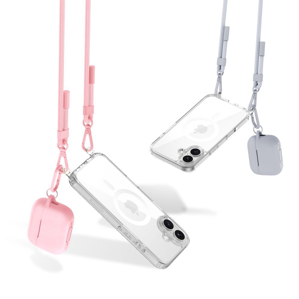 Tech-Protect Tech-Protect Mobilsnöre CrossBody Rope Steel Baby Pink