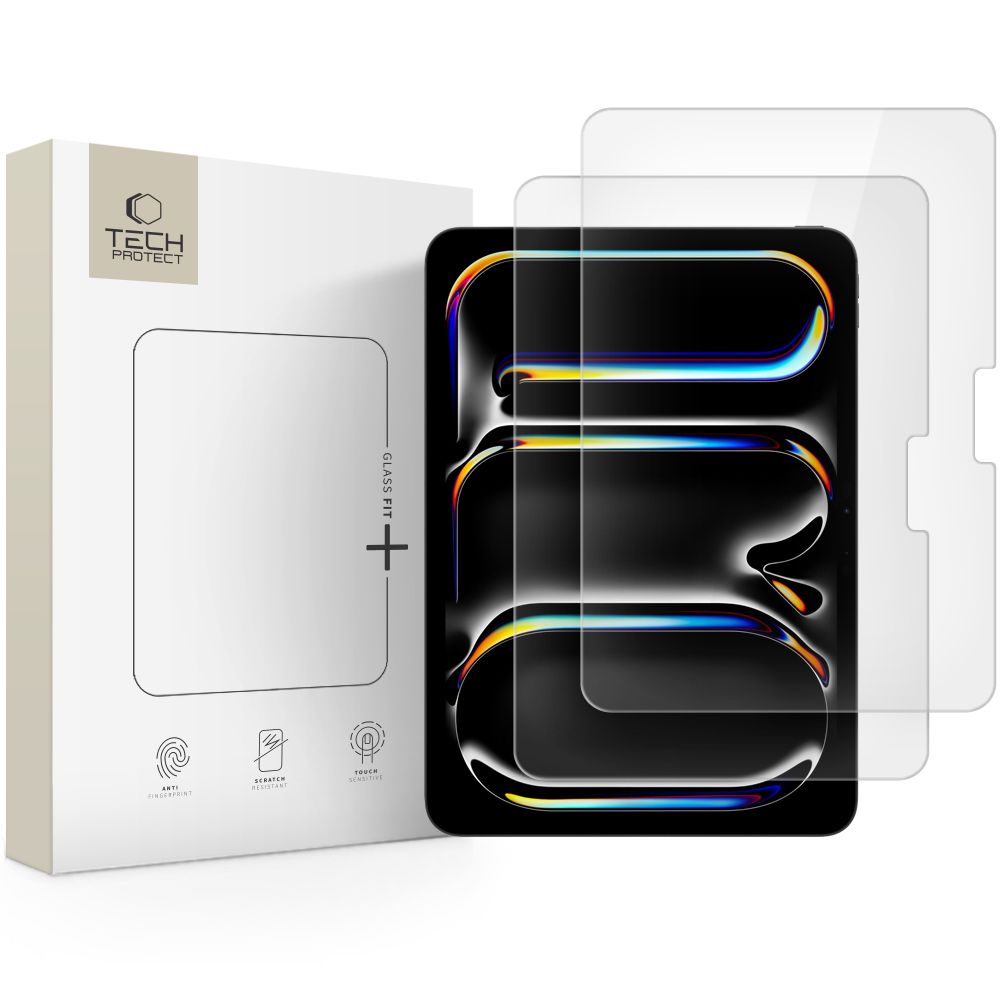 Tech-Protect Tech-Protect iPad Pro 11 2025/2024 2-PACK Skärmskydd GlassFit+