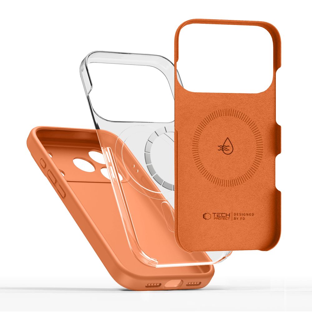 Tech-Protect Tech-Protect iPhone 17 Pro Max Skal MagSafe Silicone Cosmic Orange