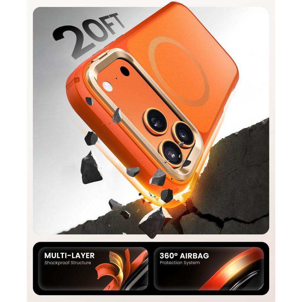 Supcase Supcase iPhone 17 Pro Max Skal MagSafe Iblsn Ares Flip Coral