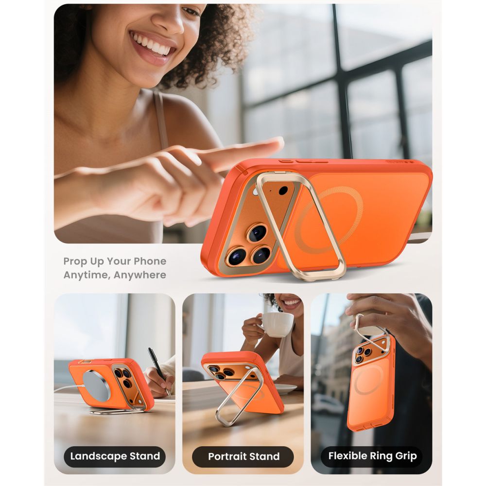 Supcase Supcase iPhone 17 Pro Max Skal MagSafe Iblsn Ares Flip Coral