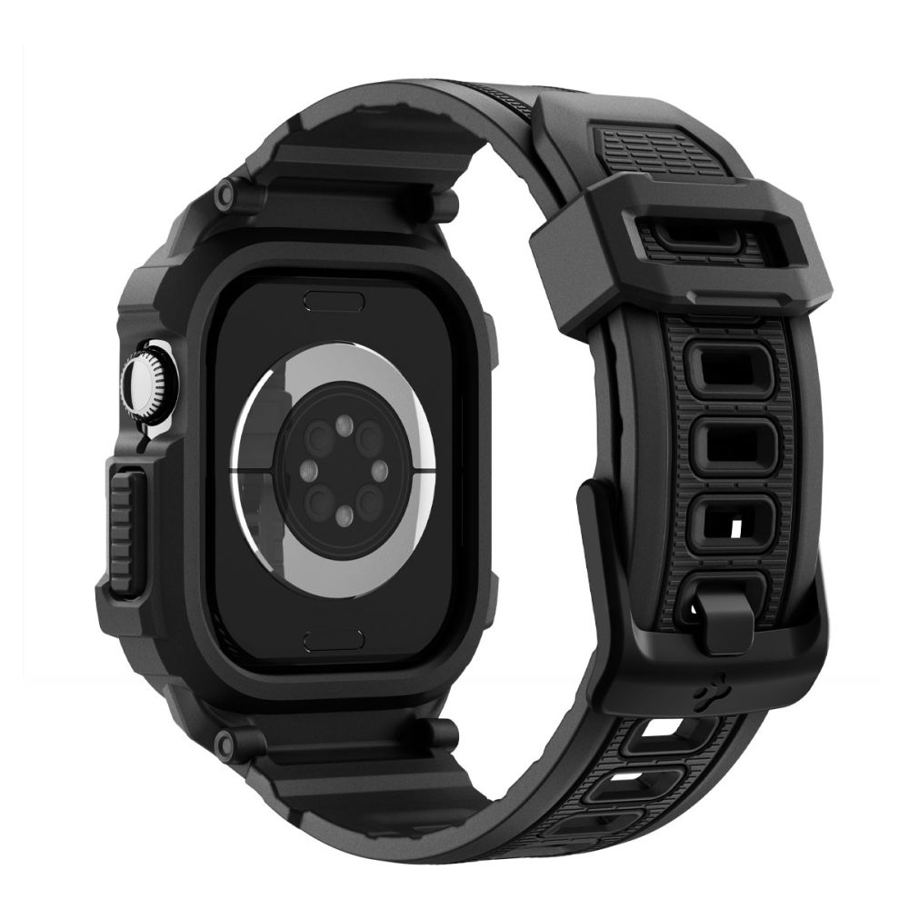 Spigen Spigen Apple Watch 11/10 42 mm Skal/Armband Rugged Armor Svart