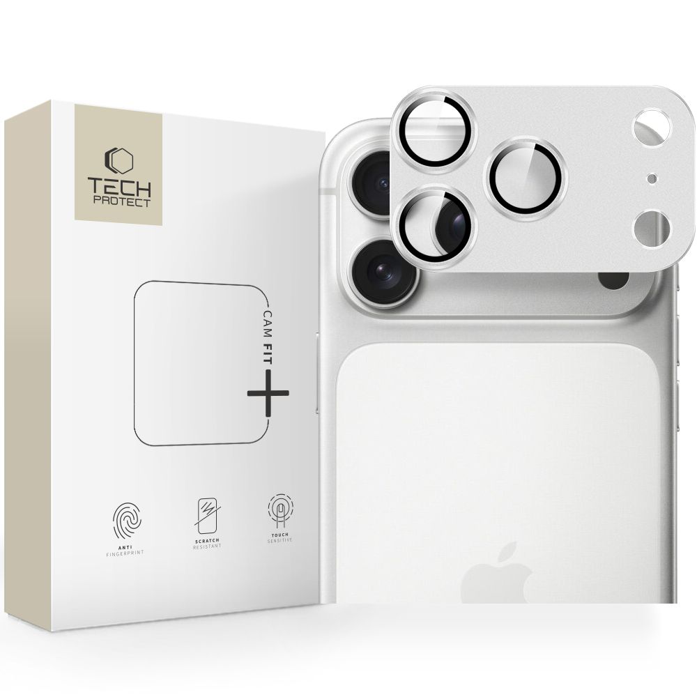 Tech-Protect Tech-Protect iPhone 17 Pro Linsskydd CamFull Fit+ Silver