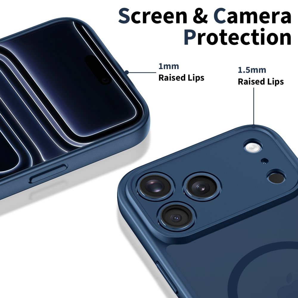Tech-Protect Tech-Protect iPhone 17 Pro Max Skal MagSafe BasicMag Deep Blue