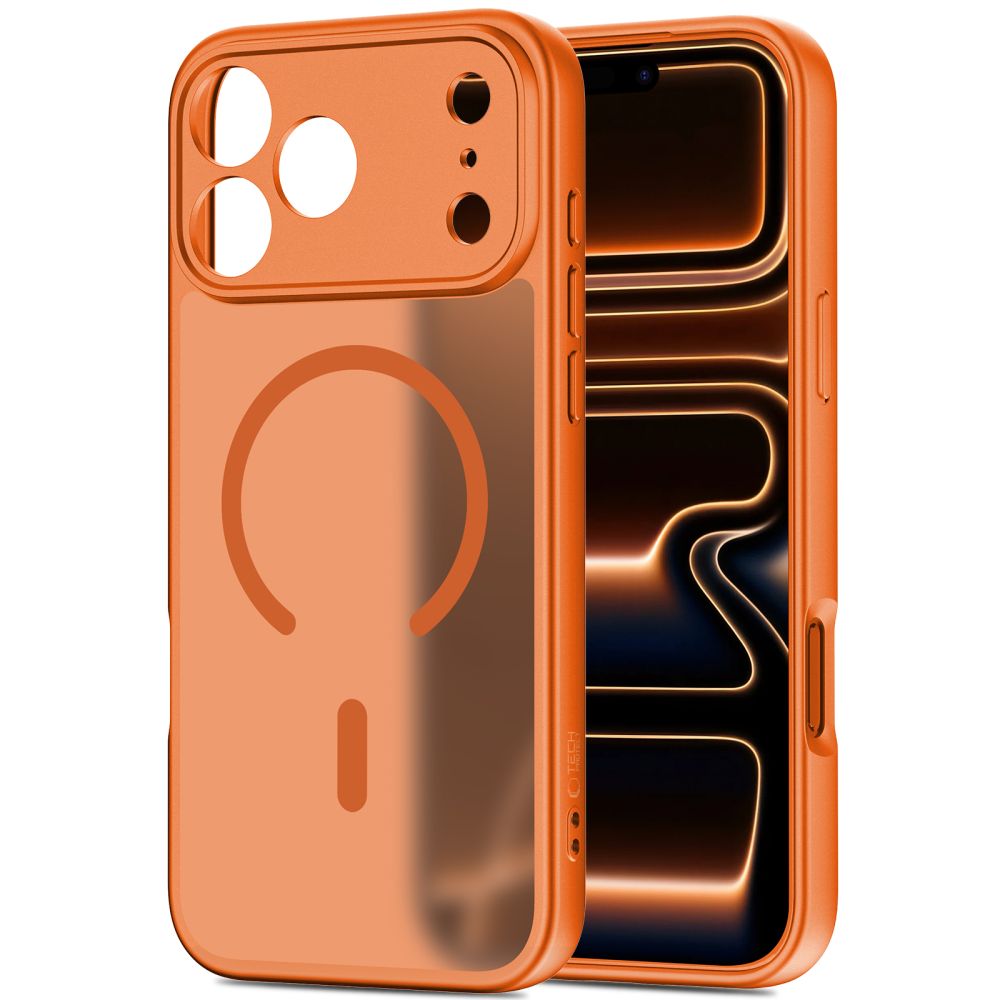 Tech-Protect Tech-Protect iPhone 17 Pro Skal MagSafe BasicMag Cosmic Orange