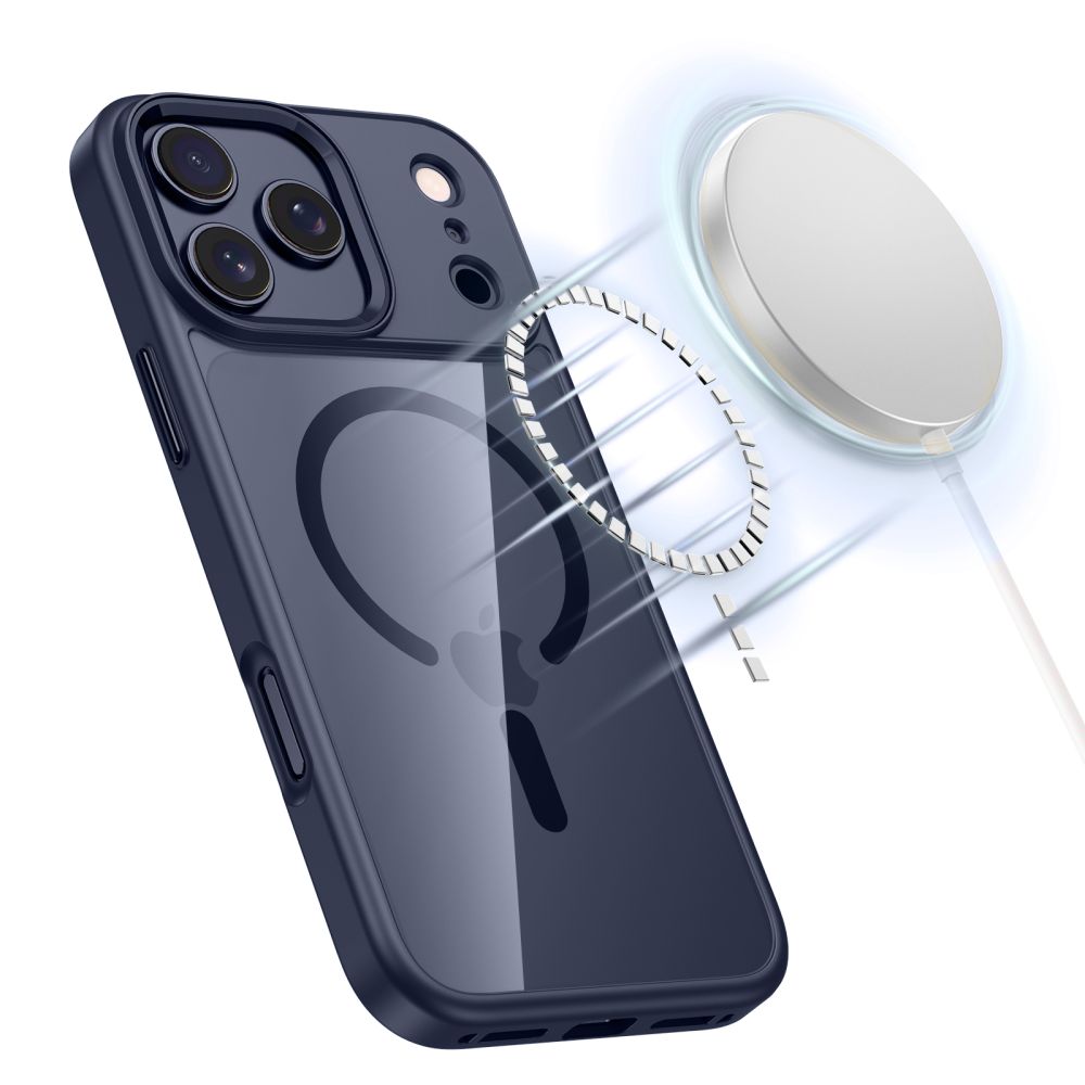 Tech-Protect Tech-Protect iPhone 17 Pro Max Skal MagSafe MagMat Deep Blue/Clear