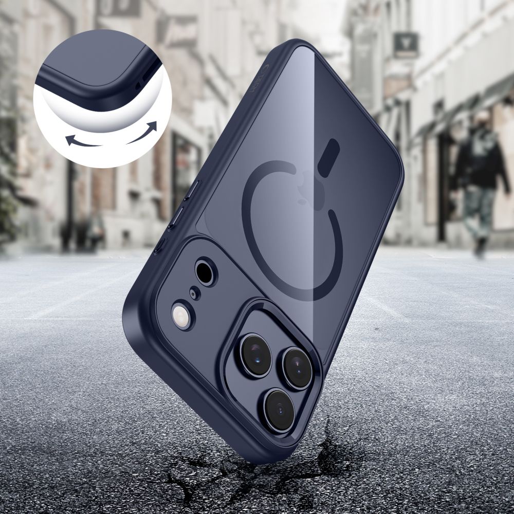 Tech-Protect Tech-Protect iPhone 17 Pro Max Skal MagSafe MagMat Deep Blue/Clear