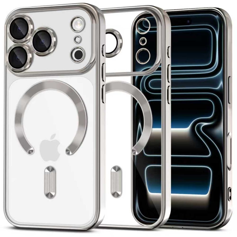 Tech-Protect Tech-Protect iPhone 17 Pro Skal MagSafe MagFlex Shiny Silver