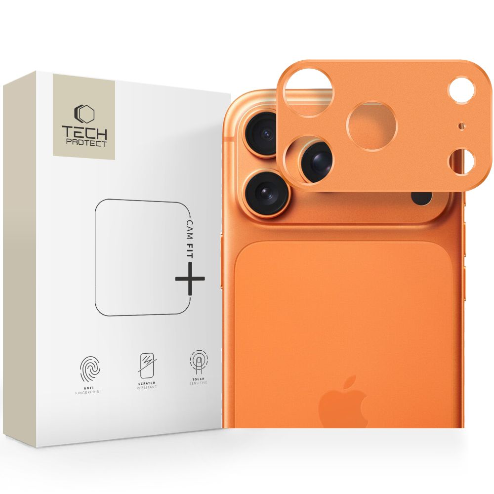 Tech-Protect Tech-Protect iPhone 17 Pro Linsskydd CamAlloy Fit+ Cosmic Orange