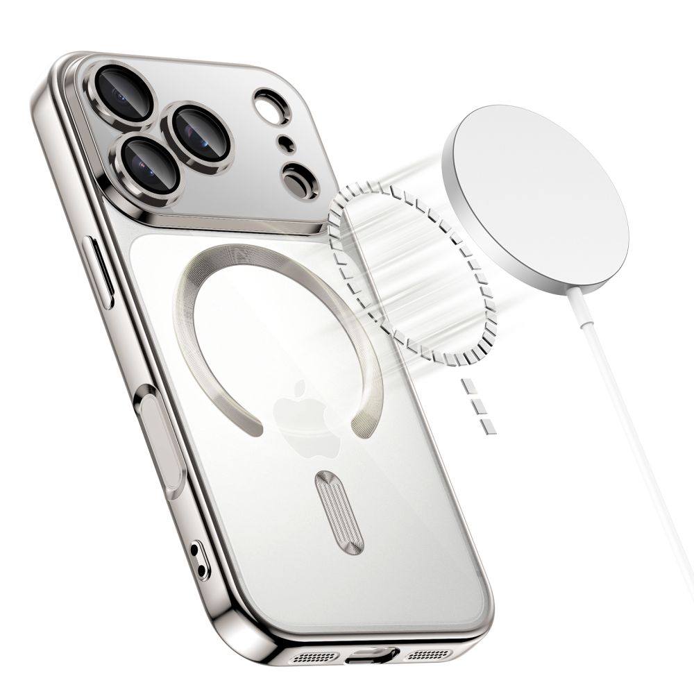 Tech-Protect Tech-Protect iPhone 17 Pro Max Skal MagSafe MagFlex Shiny Silver