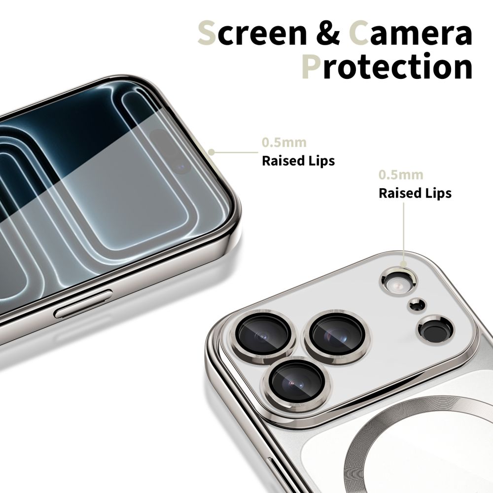 Tech-Protect Tech-Protect iPhone 17 Pro Max Skal MagSafe MagFlex Shiny Silver