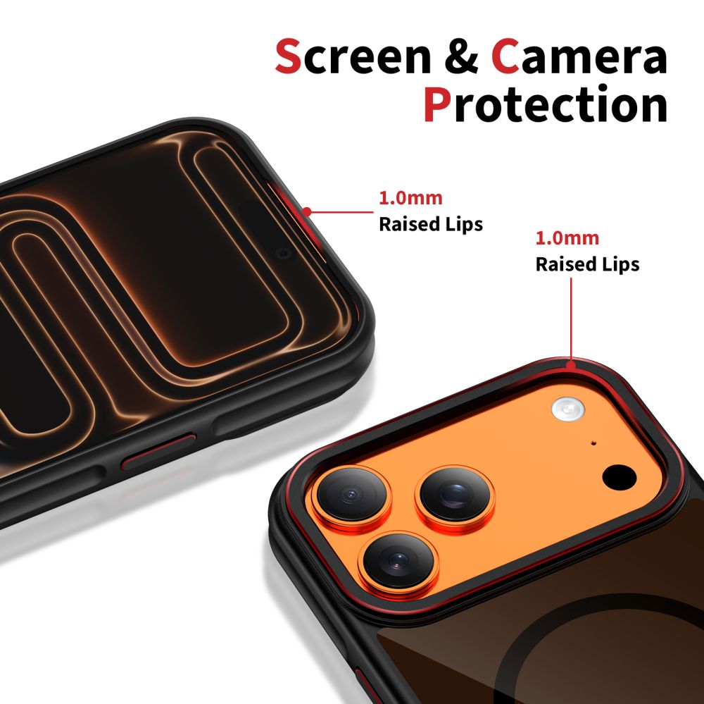 Tech-Protect Tech-Protect iPhone 17 Pro Max Skal MagSafe MagHybrid Svart/Röd