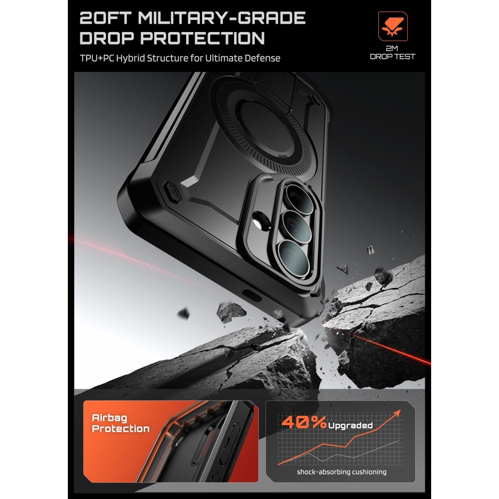 Supcase Supcase Galaxy S26 Skal 2-SET MagSafe Unicorn Beetle Pro Svart