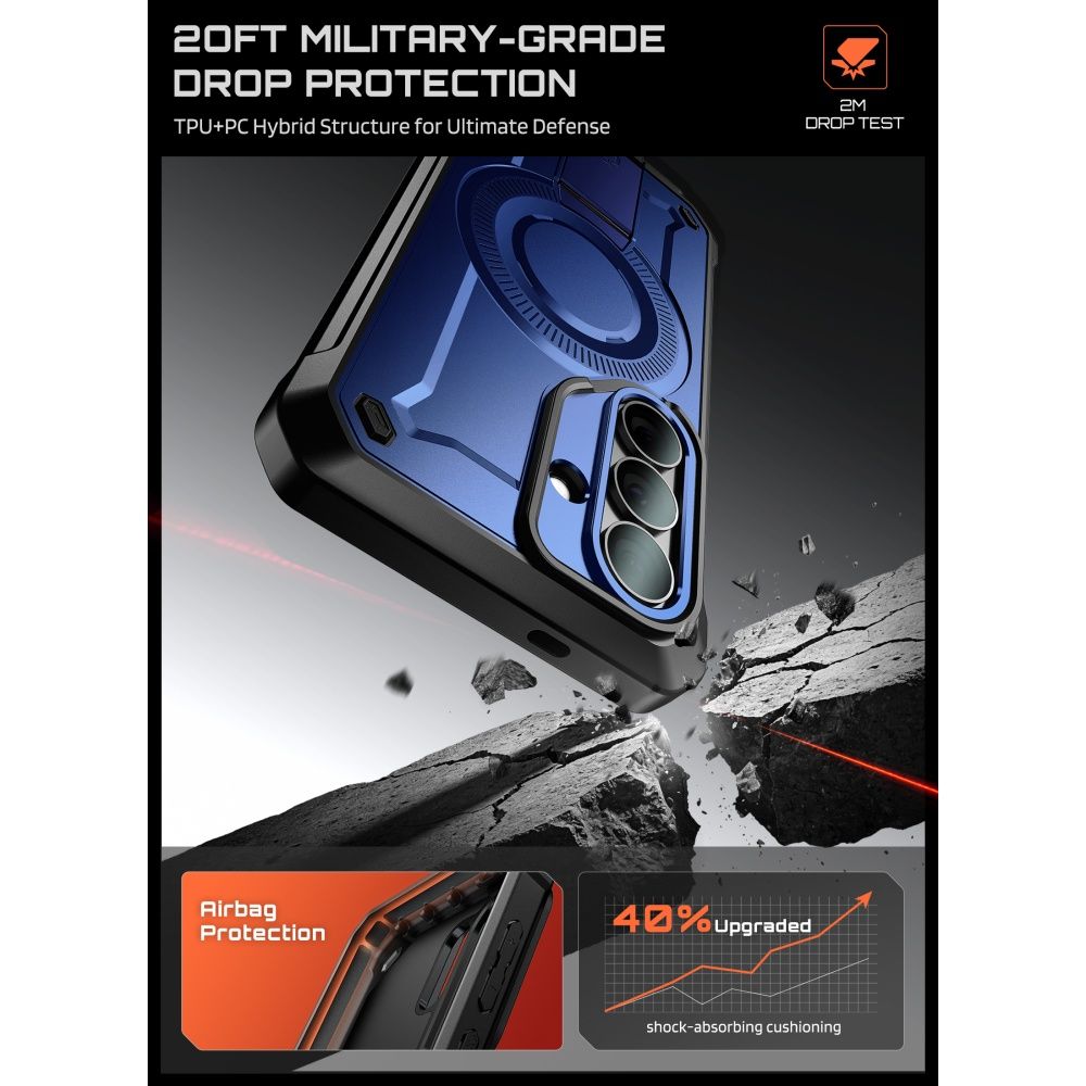 Supcase Supcase Galaxy S26 Skal 2-SET MagSafe Unicorn Beetle Pro Cobalt