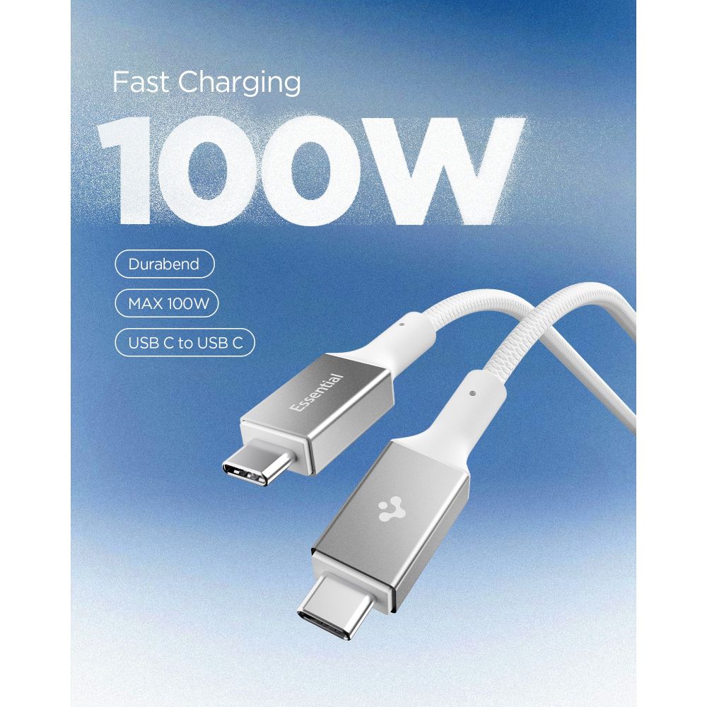 Spigen Spigen 1.5m 100W USB-C - USB-C Kabel Vit