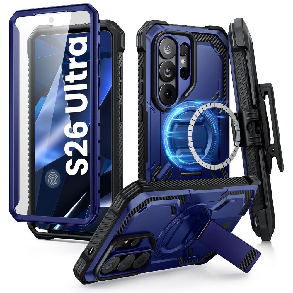 Supcase Supcase Galaxy S26 Ultra Skal MagSafe Iblsn ArmorBox Clip Cobalt