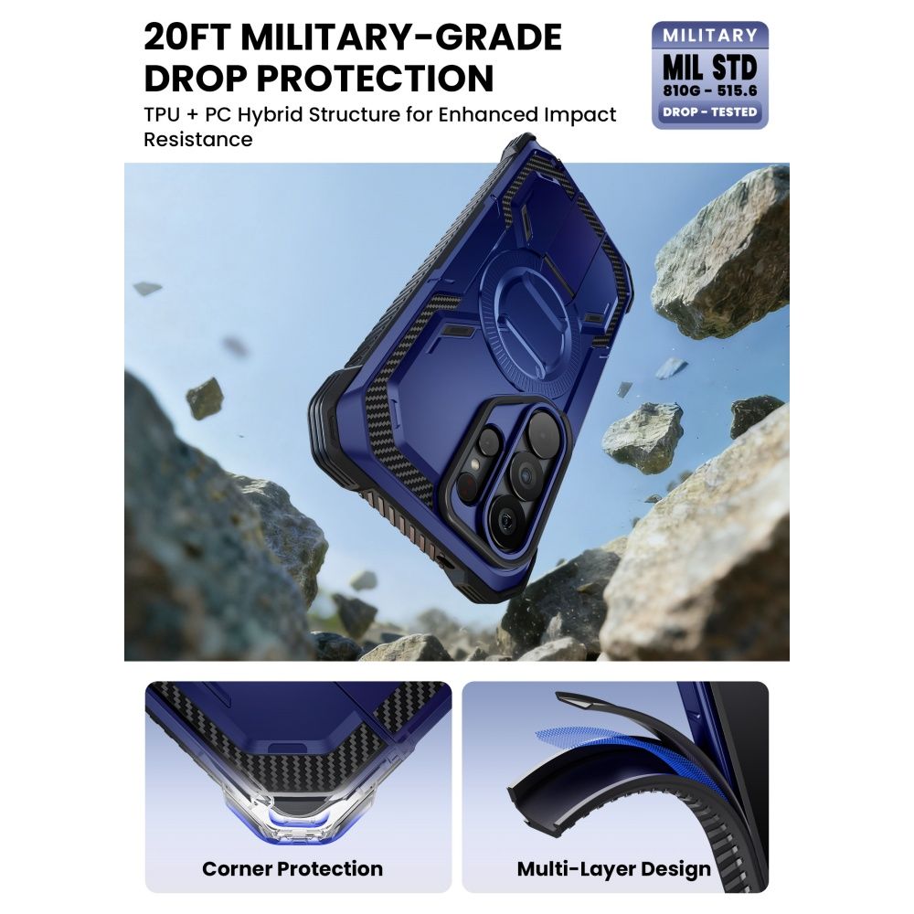 Supcase Supcase Galaxy S26 Ultra Skal MagSafe Iblsn ArmorBox Clip Cobalt