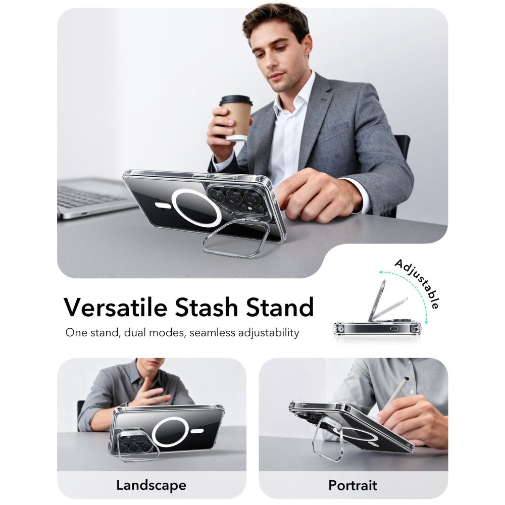 ESR ESR Galaxy S26 Ultra Skal MagSafe Classic Hybrid Kickstand Transparent