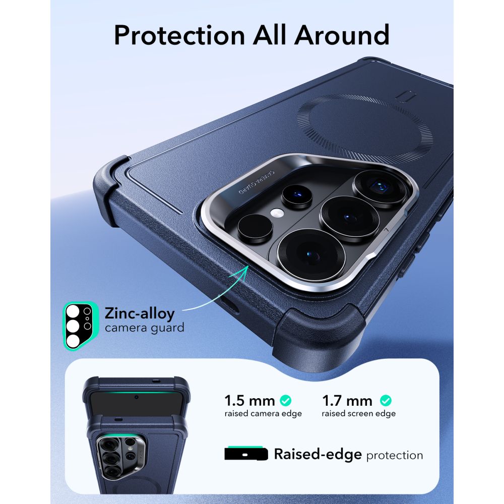 ESR ESR Samsung Galaxy S26 Ultra Skal MagSafe CyberTough Kickstand Blå
