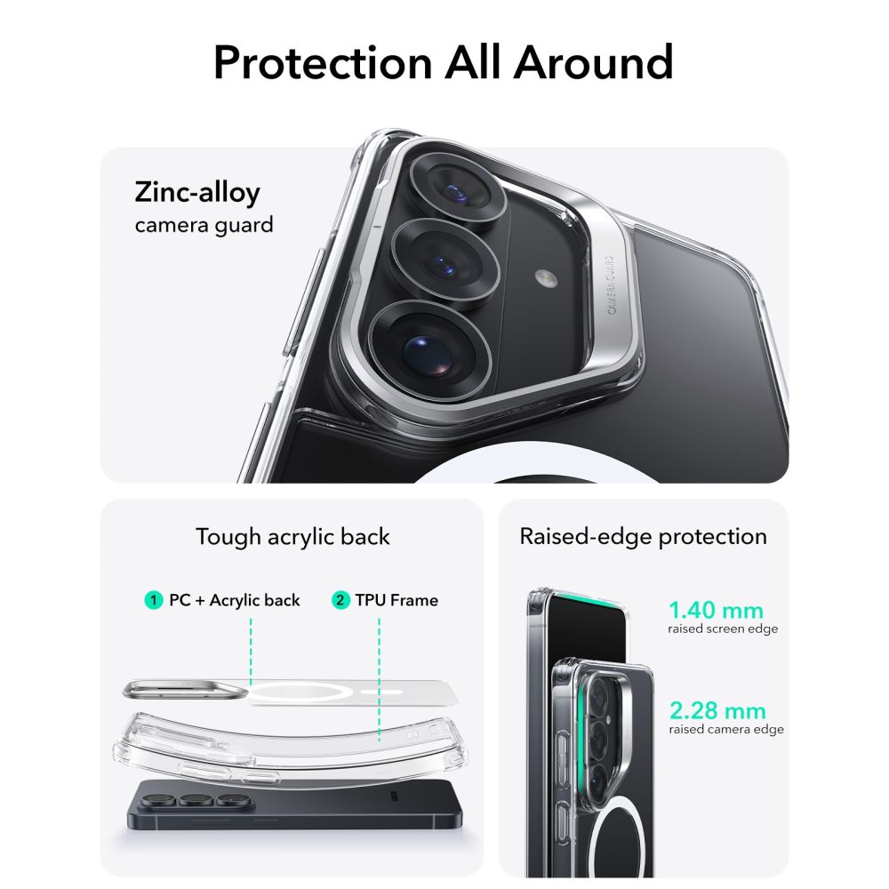 ESR ESR Galaxy S26 Skal MagSafe Classic Hybrid Kickstand Transparent