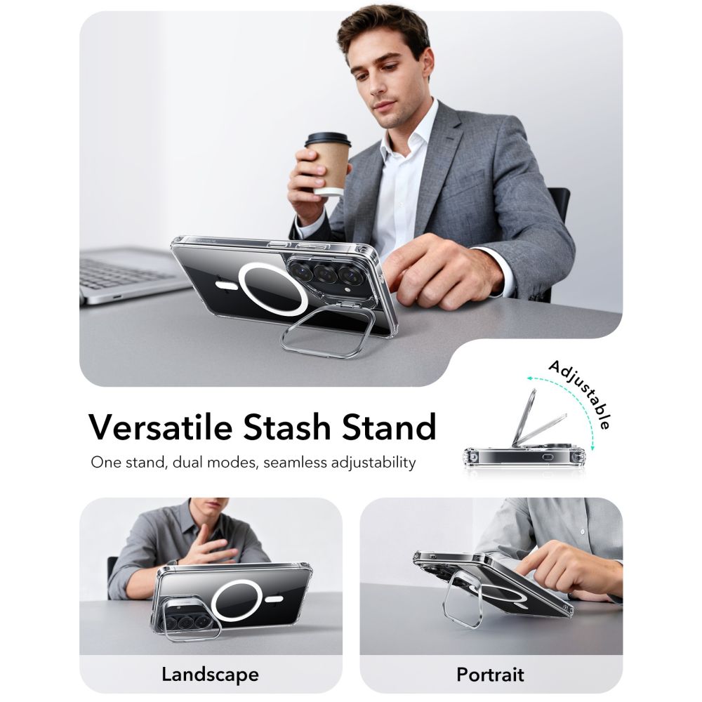 ESR ESR Galaxy S26 Skal MagSafe Classic Hybrid Kickstand Transparent