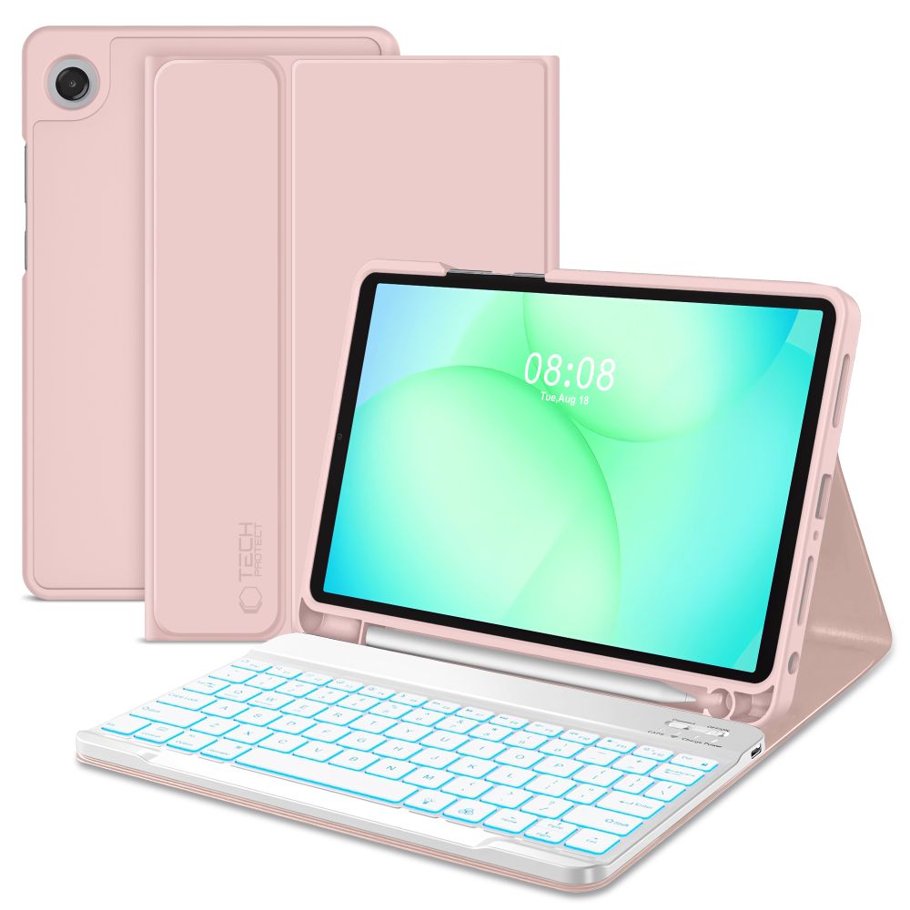 Tech-Protect Tech-Protect Galaxy Tab A11 Plus/A9 Plus Fodral SC Tangentbord Rosa