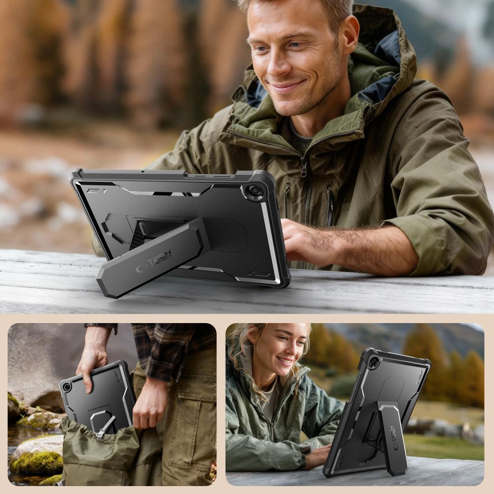 Tech-Protect Tech-Protect Galaxy Tab A11 Plus/A9 Plus 2-SET Skal Kevlar Pro Svart