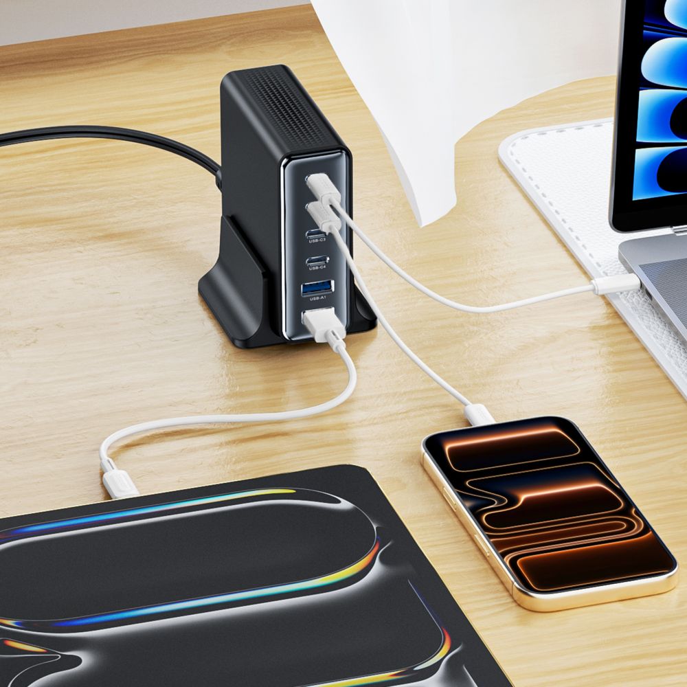 Tech-Protect Tech-Protect 160W Laddstation USB-C / USB-A Svart