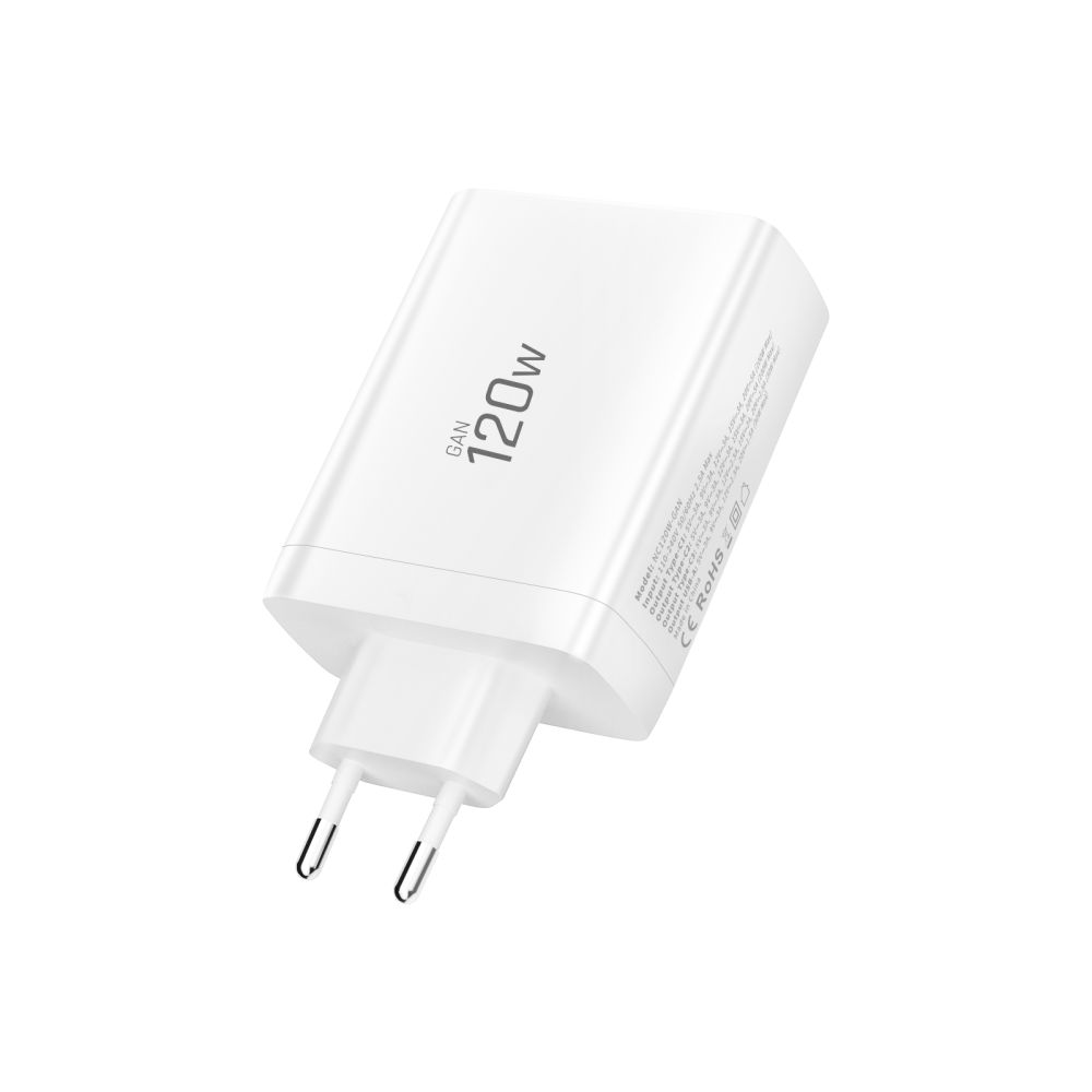 Tech-Protect Tech-Protect 120W Väggladdare PD QC3.0 USB-C/USB-A Vit