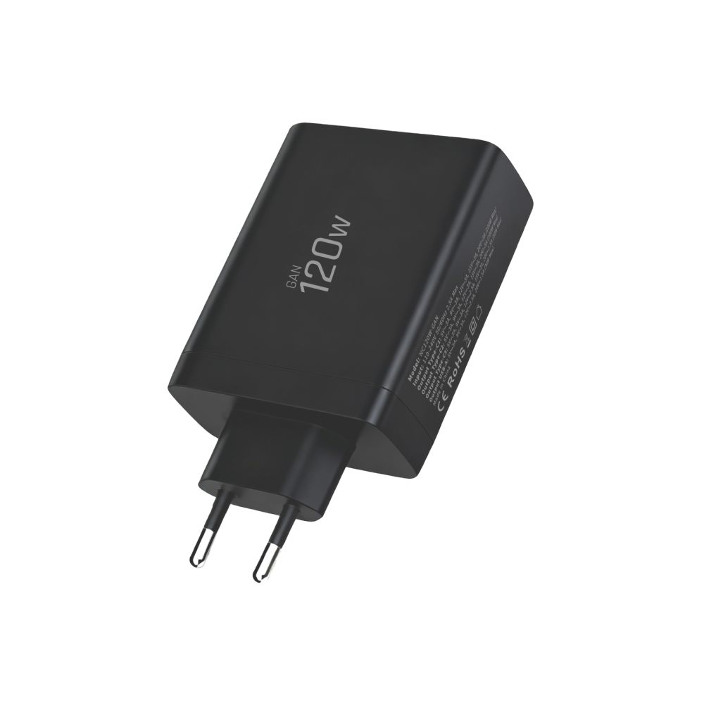 Tech-Protect Tech-Protect 120W Väggladdare PD QC3.0 USB-C/USB-A Svart