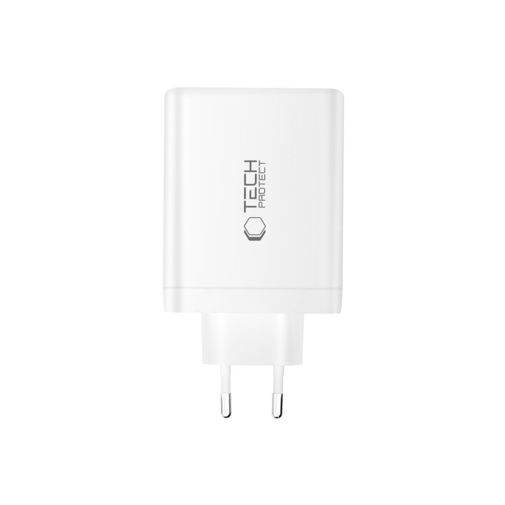 Tech-Protect Tech-Protect 140W Väggladdare PD QC3.0 USB-C/USB-A Vit