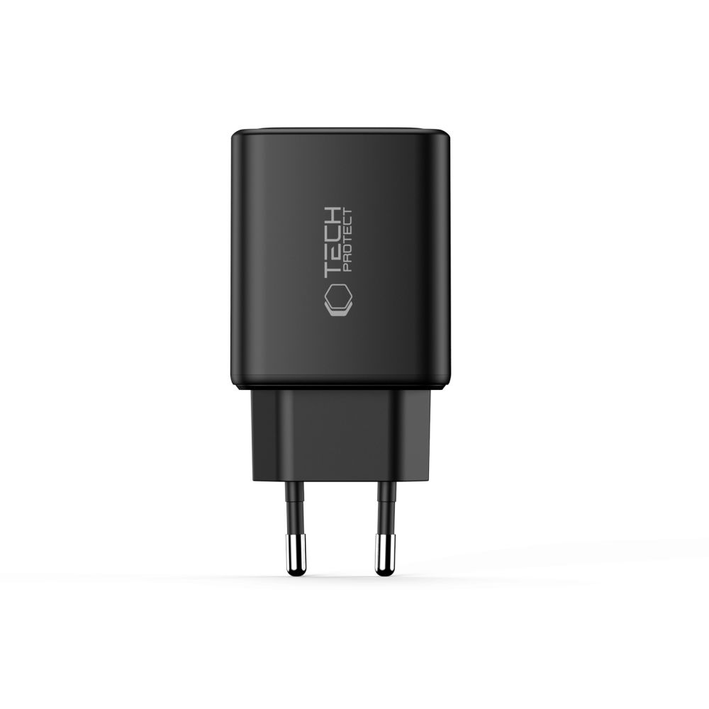 Tech-Protect Tech-Protect 65W Väggladdare PD QC3.0 USB-C / USB-A Svart