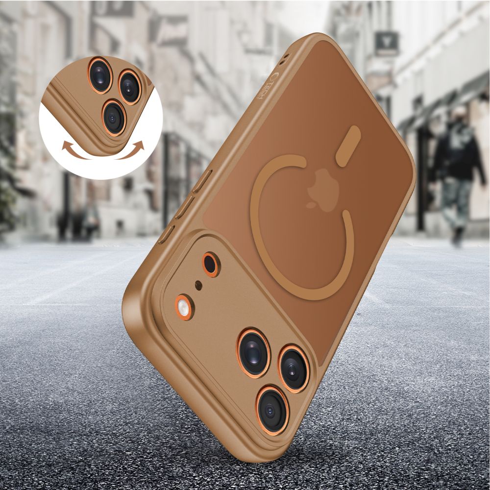 Tech-Protect Tech-Protect iPhone 17 Pro Max Skal MagSafe BasicMag Matte Brown