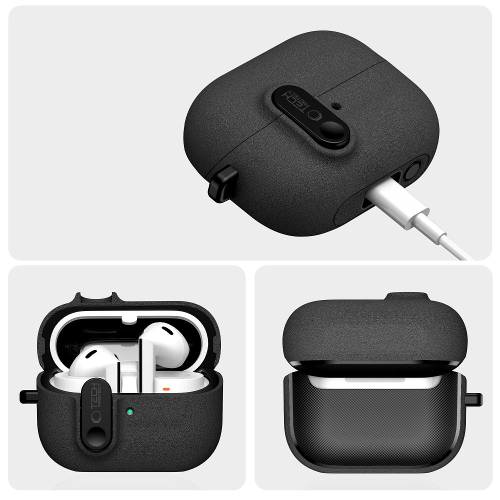 Tech-Protect Tech-Protect Galaxy Buds 3/3 Pro/3 FE Skal Slim Hook Svart