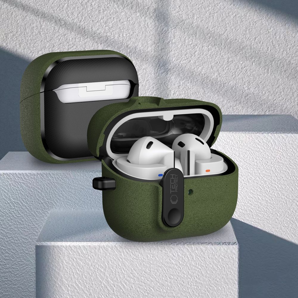 Tech-Protect Tech-Protect Galaxy Buds 3/3 Pro/3 FE Skal Slim Hook Olive Green