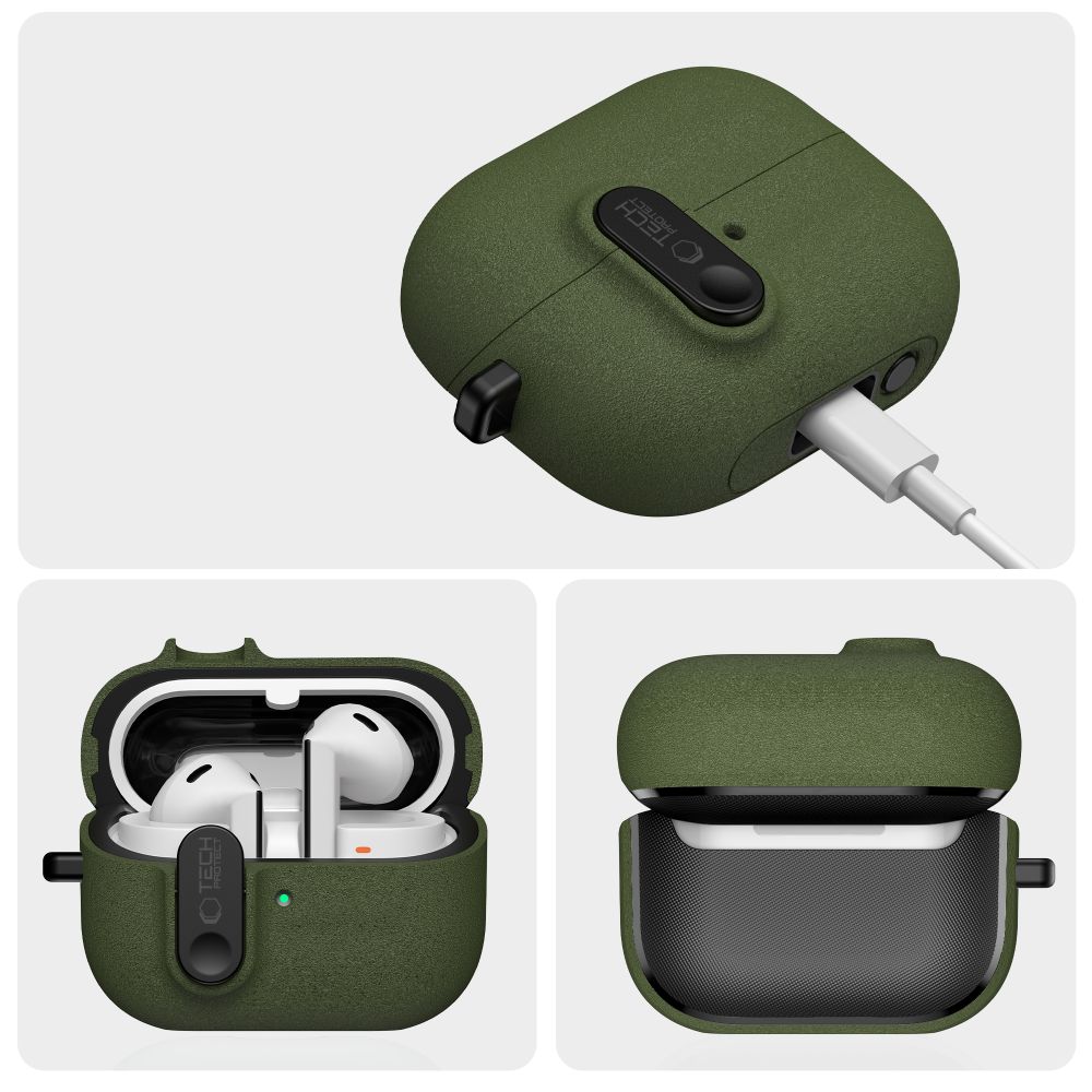 Tech-Protect Tech-Protect Galaxy Buds 3/3 Pro/3 FE Skal Slim Hook Olive Green