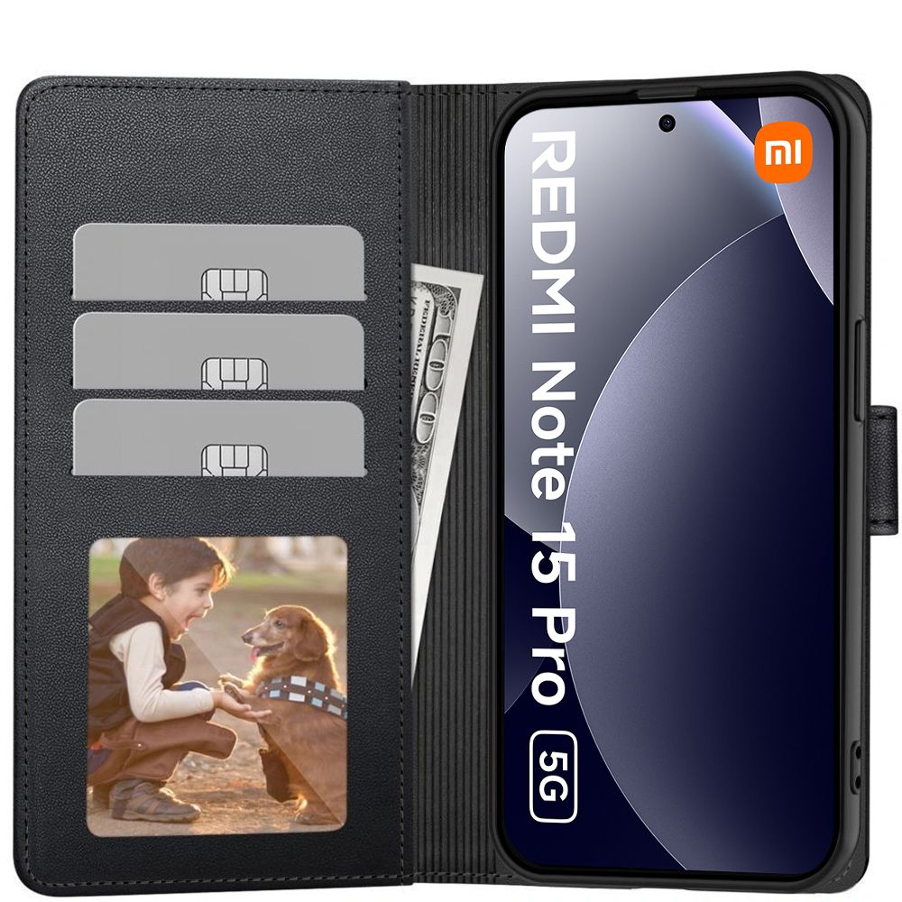 Tech-Protect Tech-Protect Xiaomi Redmi Note 15 Pro 5G Fodral Läder Svart