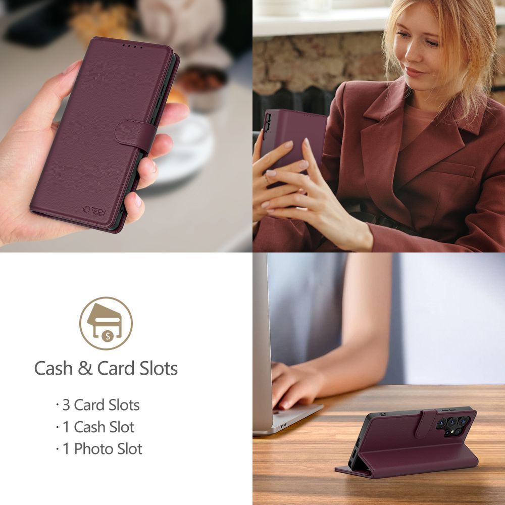 Tech-Protect Tech-Protect Xiaomi Redmi Note 15 Pro 5G Fodral Läder Mulberry