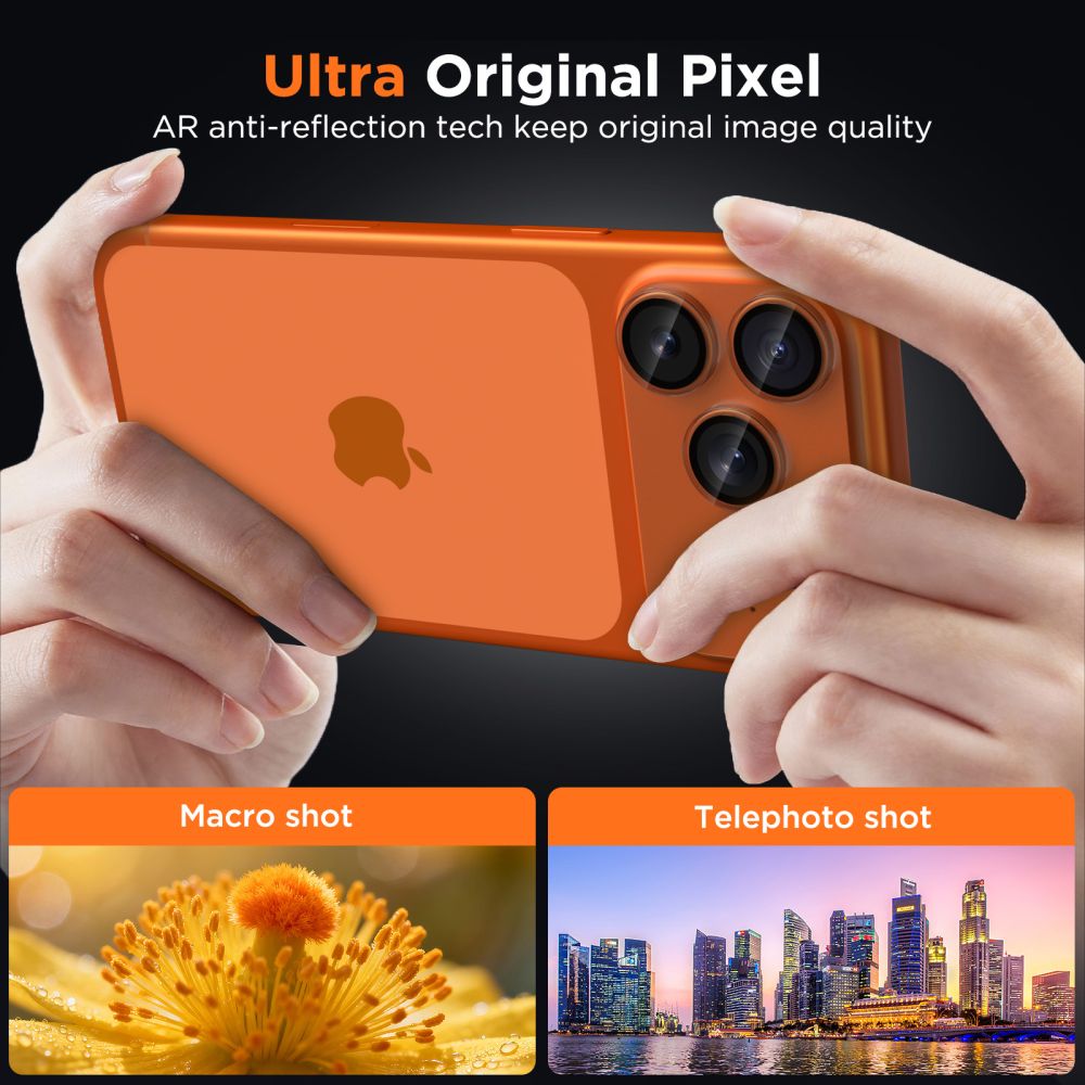 Tech-Protect Tech-Protect iPhone 17 Pro Max Linsskydd CamFull Fit+ Transparent
